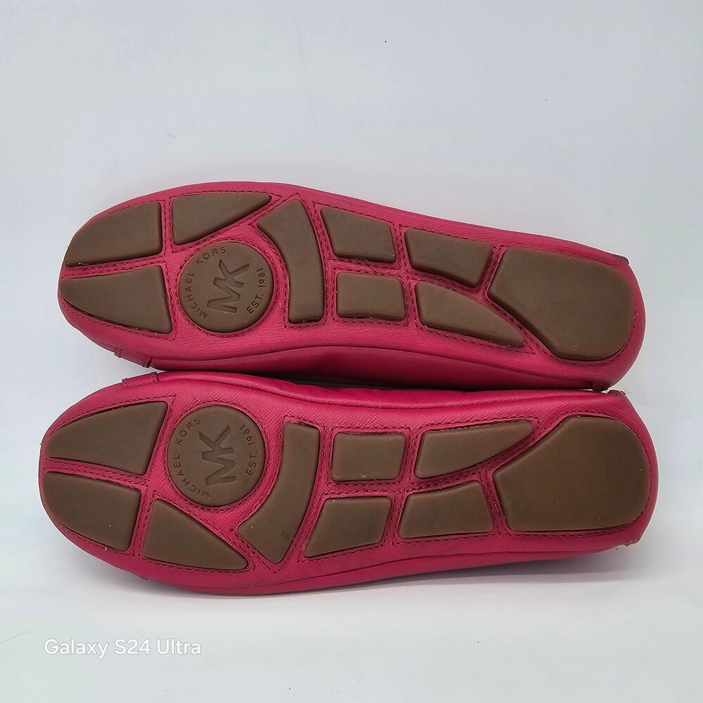 Michael Kors Flats Pink Leather Slip On Moccasin Drivers Moc Women's 7M - Picture 7 of 10